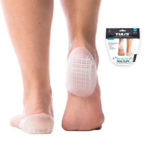 Tuli's Heavy Duty Gel Heel Cups in clear polymer gel
