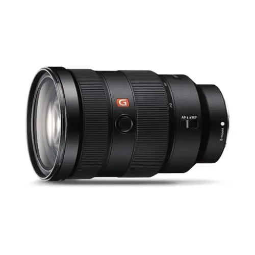 Sony FE 24-70mm F2.8 G Master lens with lens hood attached