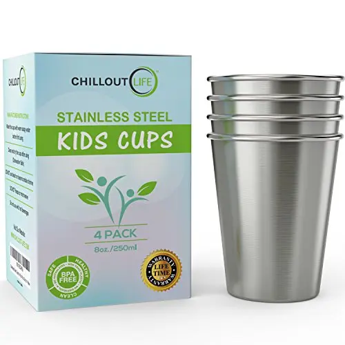 CHILLOUT LIFE stainless steel kids cups set of four