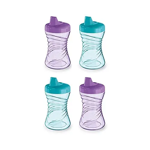 NUK Fun Grips sippy cup with textured hourglass shape and hard spout