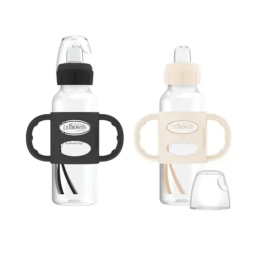 Dr. Brown's narrow sippy spout bottle with silicone handles