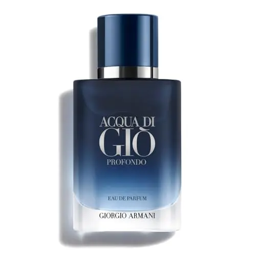 Armani Acqua di Gio Profondo cologne bottle with deep blue lacquer design