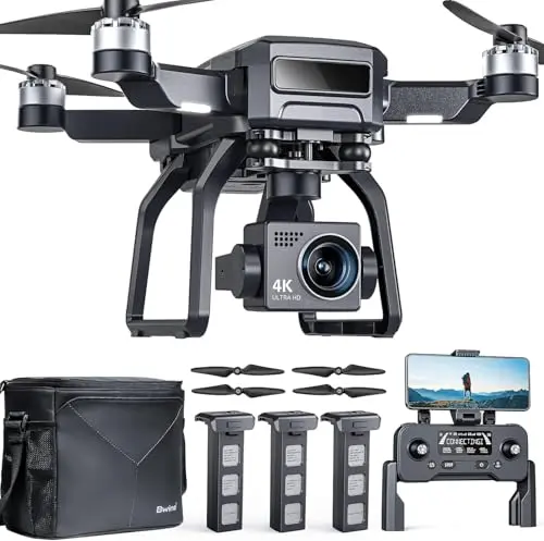 Bwine F7GB2 Pro dark gray drone with camera and carrying case